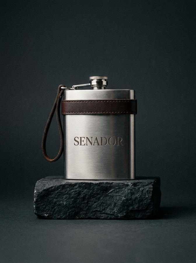 Cantimplora Establos x Senador — render de concepto